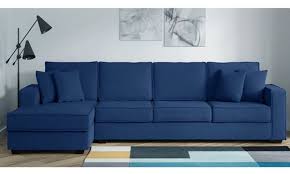 rio 5 seater lhs l shape sofa navy blue