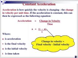 Ppt Constant Acceleration Powerpoint