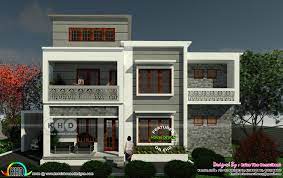 sober colored modern house front and