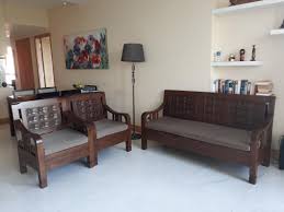 5 seater sofa set teak wood