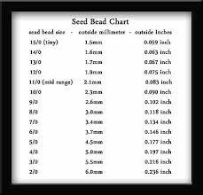 Seed Bead Size Chart Bead Size Chart Seed Bead Jewelry