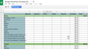 Family Budget Spreadsheet Excel Simple Starter Simple Budget