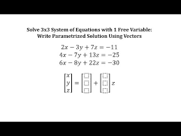 Solve 3x3 System Of Equations With 1