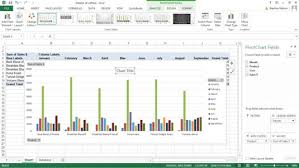 excel pivot chart and axis titles