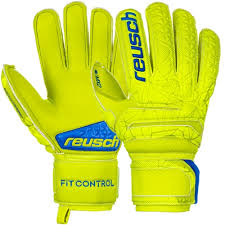Reusch Fit Control M2 Finger Support Glove Lime Safety Yellow