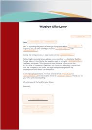 withdraw offer letter sign templates