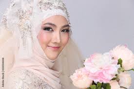 asian charming muslim arabic bride in