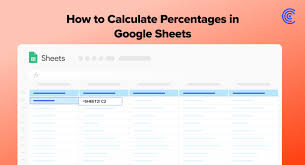 percene formulas in google sheets