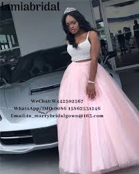 Us 159 0 Two Pieces Arabic Prom Dresses 2k19 A Line Crystals Beaded Plus Size 2019 Blush Pink Black Girl Formal Vestidos De Fiesta Largos In Prom