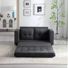 3 Fold Futon Sofa Couch Velvet Fabric