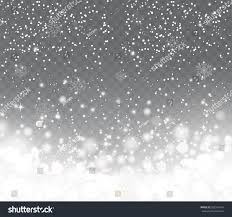 Falling Snow Snowflakes On Transparent Background Stock
