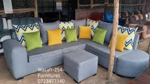 modern grey l shaped sofa set