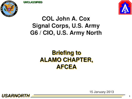 Ppt Col John A Cox Signal Corps U S Army G6 Cio U S