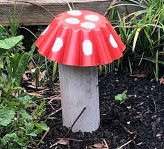 Upcycled Garden Art Toadstools How To