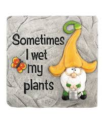 Wet My Plants Gnome Stepping Stone