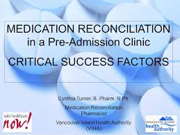 1 Medication Reconciliation In A Pre Admission Clinic