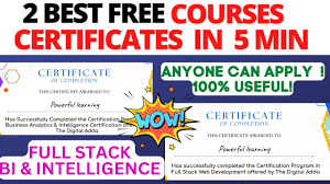 2 free best courses certificates in 5