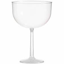 jumbo clear plastic wine glass