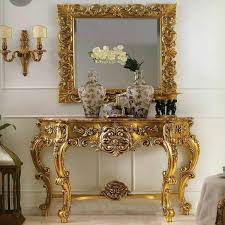 royal console table with mirror