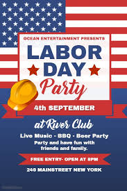 Labor Day Club Party Bbq Poster Template Labor Day