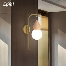 epinl modern wall light wood lights