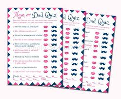 As we think about ways to celebrate during a pandemic, one thing is clear: Printable Baby Shower Game Mom Or Dad Trivia Navy Blue And Etsy Printable Baby Shower Games Baby Shower Printables Baby Boy Shower