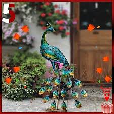Kircust Peacock Decor Garden Statue And