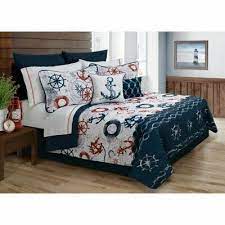 twin full queen king bed navy red
