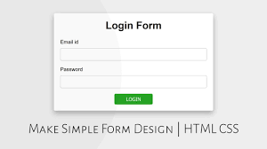 simple login form design in html css