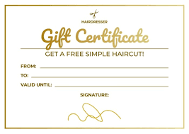 free luxury gold hair salon gift