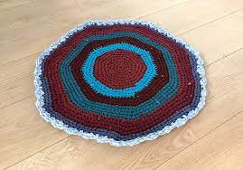 crochet a free round t shirt yarn rug