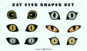 cat eyes design set vector
