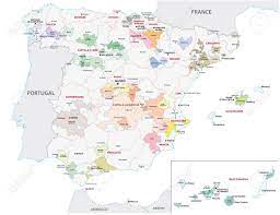 スペインは、ワインの産地地図のイラスト素材・ベクター Image 33557324