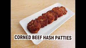 make burger patties using corned beef