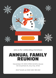 christmas family reunion invitation
