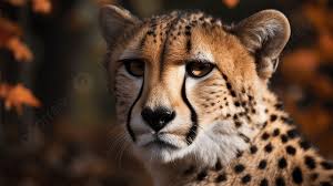 cheetah s face looks at the camera