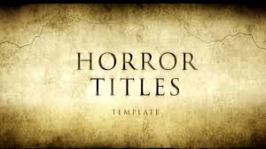 Horror Movie Titles After Effects Template