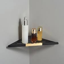 Solid Brass Triangular Bath Shelf Wall