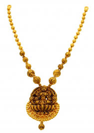 22k gold lakshmi necklace with nakshi