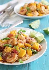 Melt the butter in a small frying pan over medium heat and add the garlic. Mango Shrimp Sweet Spicy Mango Shrimp Recipe