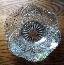 Vintage Clear Glass Carnival Bowl