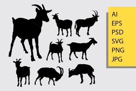 Goat Animal Silhouette Graphic By Cove703 Creative Fabrica