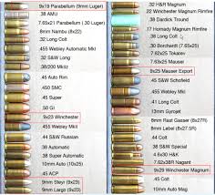 Bullet Sizes Chart Comparison