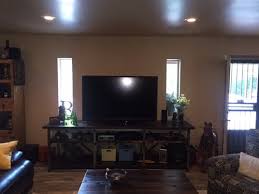 blank wall behind tv