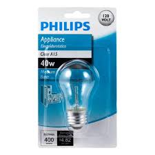Newer style ge refrigerators have built in diagnostic systems. Philips 40 Watt A15 Incandescent Clear Appliance Light Bulb 416768 The Home Depot