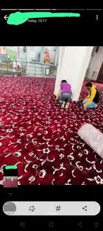 silk look plain red floor carpet size