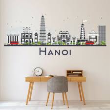 hanoi vietnam city skyline wall decal