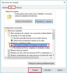 como ver archivos ocultos cómo hago