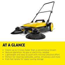 karcher s 4 twin push sweeper yellow