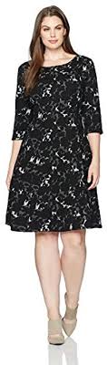 Shop with confidence on ebay! Taylor Dresses Women S Plus Size Falling Leaf Jacquard Knit Fit And Flare Dress Black Ivory 16w At Amazon Women S Clothing Store